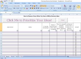 Once you declutter your mind, you can begin clearing up your career. Use this free worksheet to help you prioritize your business ideas.
